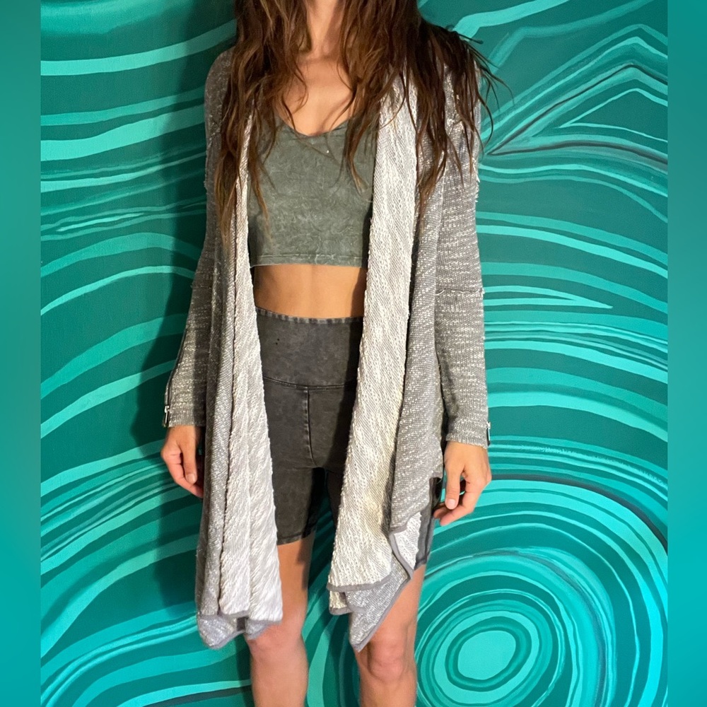 Free People Loose Knit Grey Cardigan Size XS